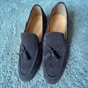 New faux suede loafers